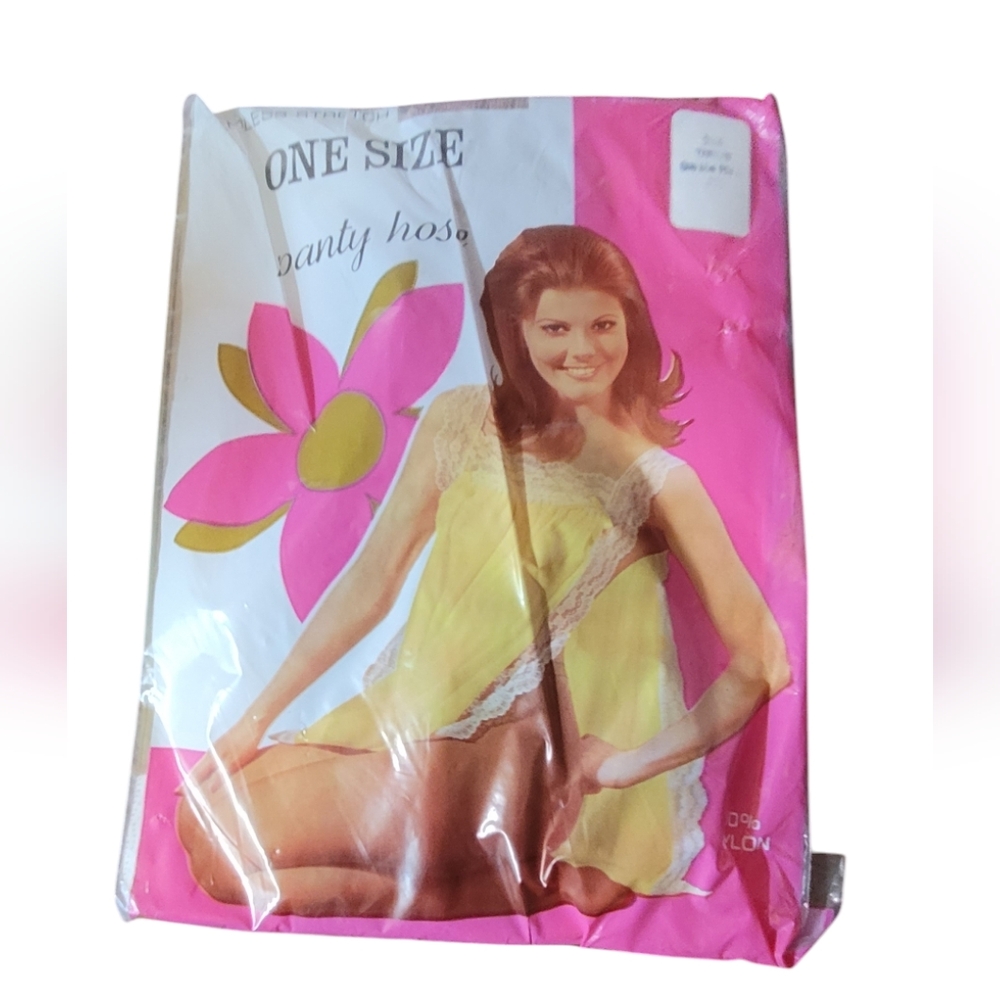 * vintage pantyhose one size seamless stretch off brand 1960's vintage